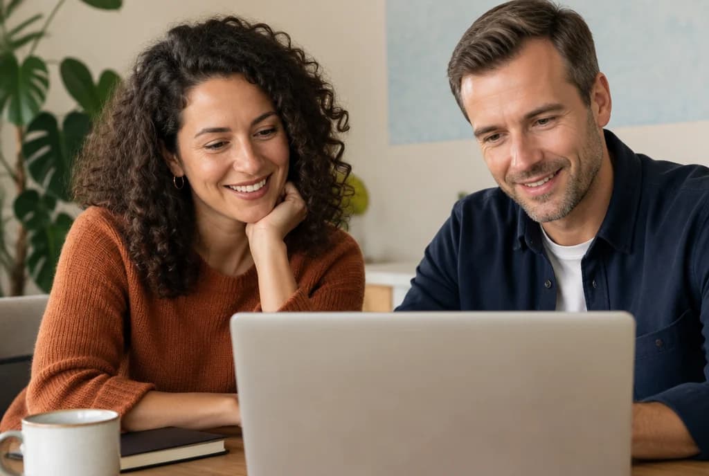 Illustrative Szene: Zwei Recruiter besprechen gemeinsam einen Kandidaten